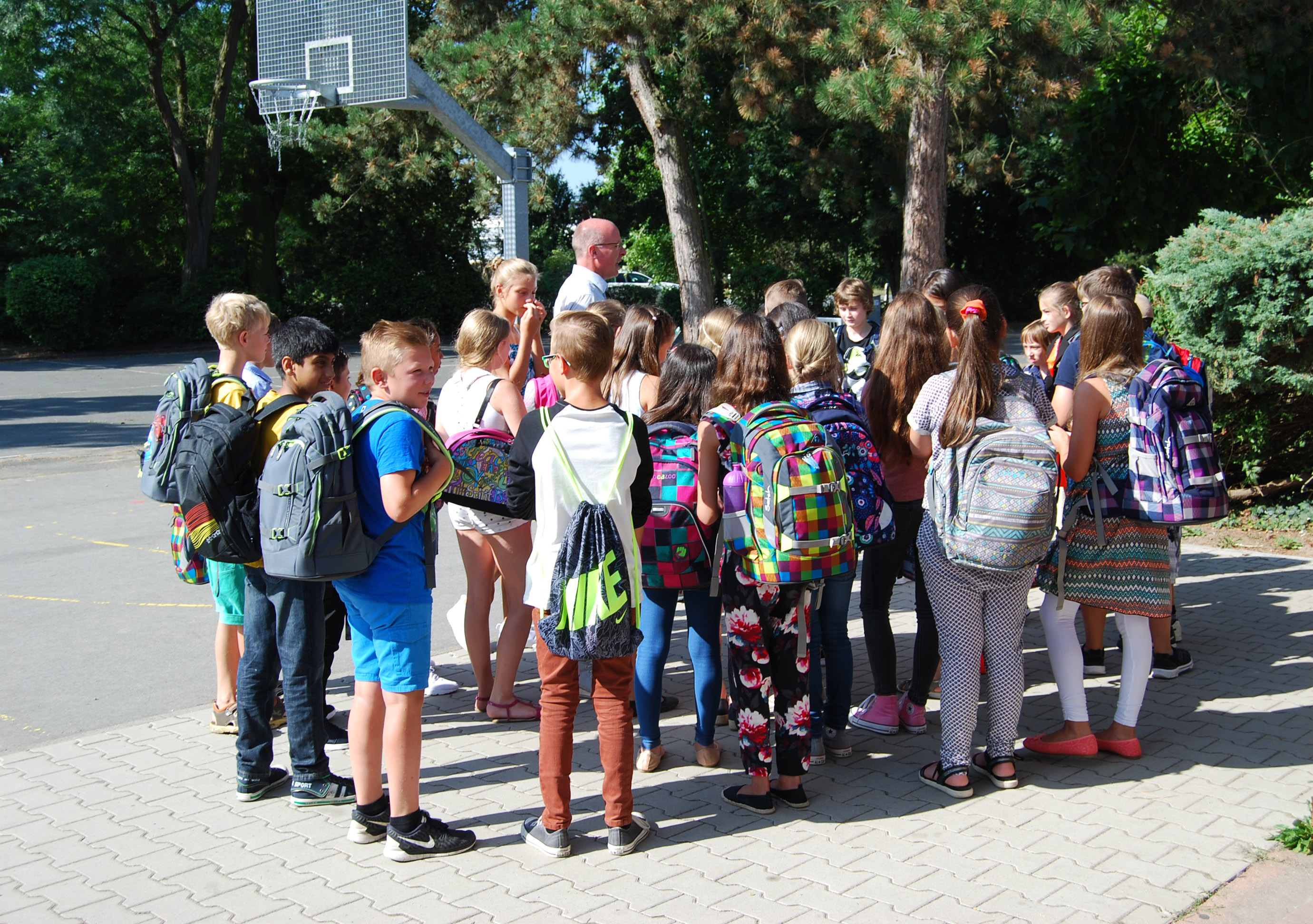 Erstes Treffen der 5a mit Klassenlehrer Herr Batz